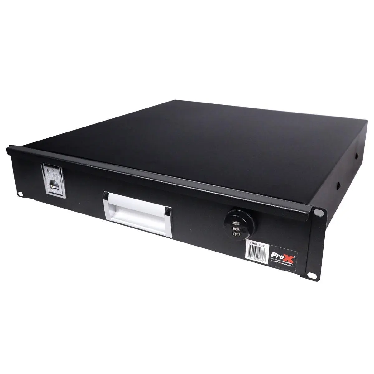 ProX T-2RD-18 MK3 2U Rack Space 18" Depth Rack Mount Drawer for Audio, DJ, and IT Server Rack Cases