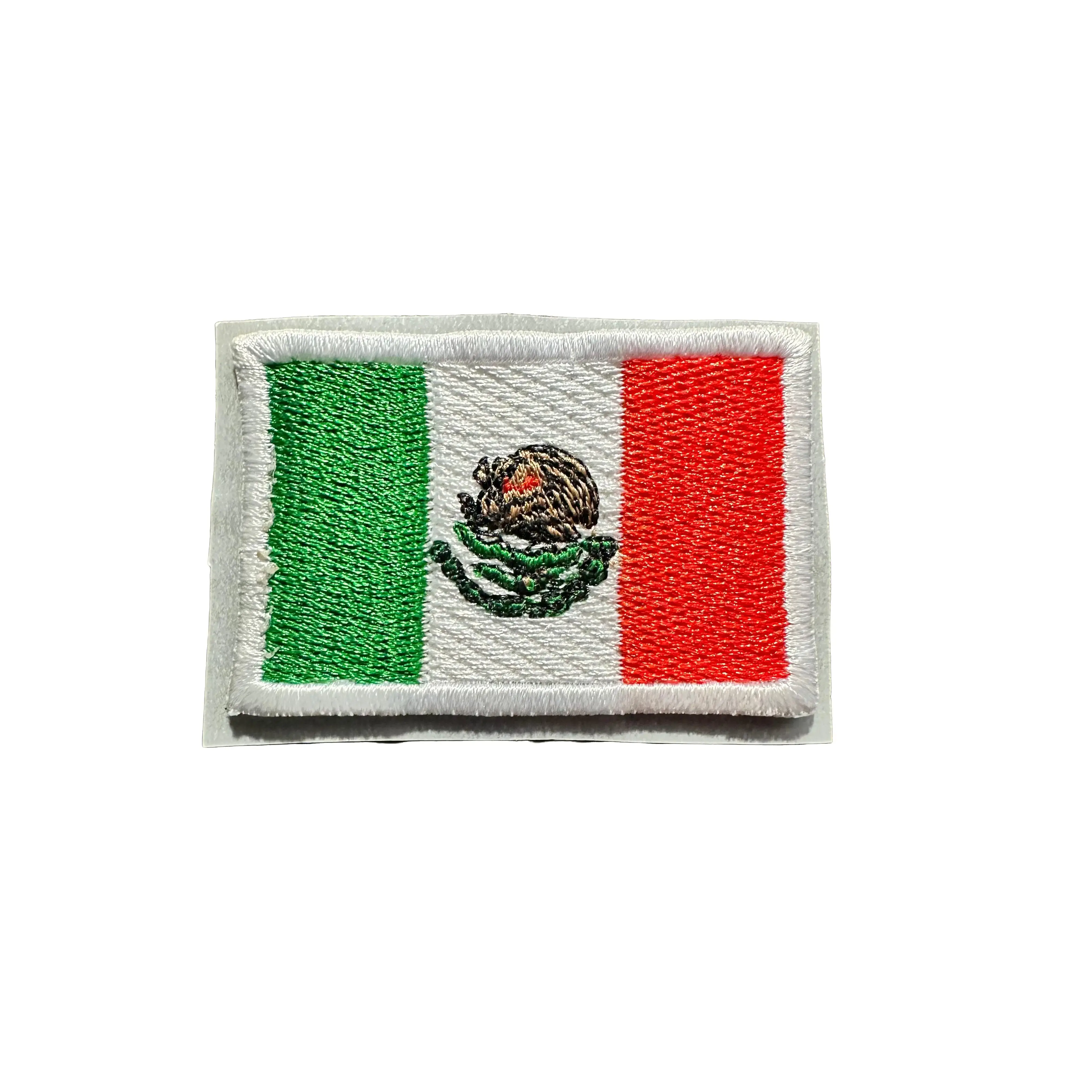 Mexican Flag Embroidered Hat Patch