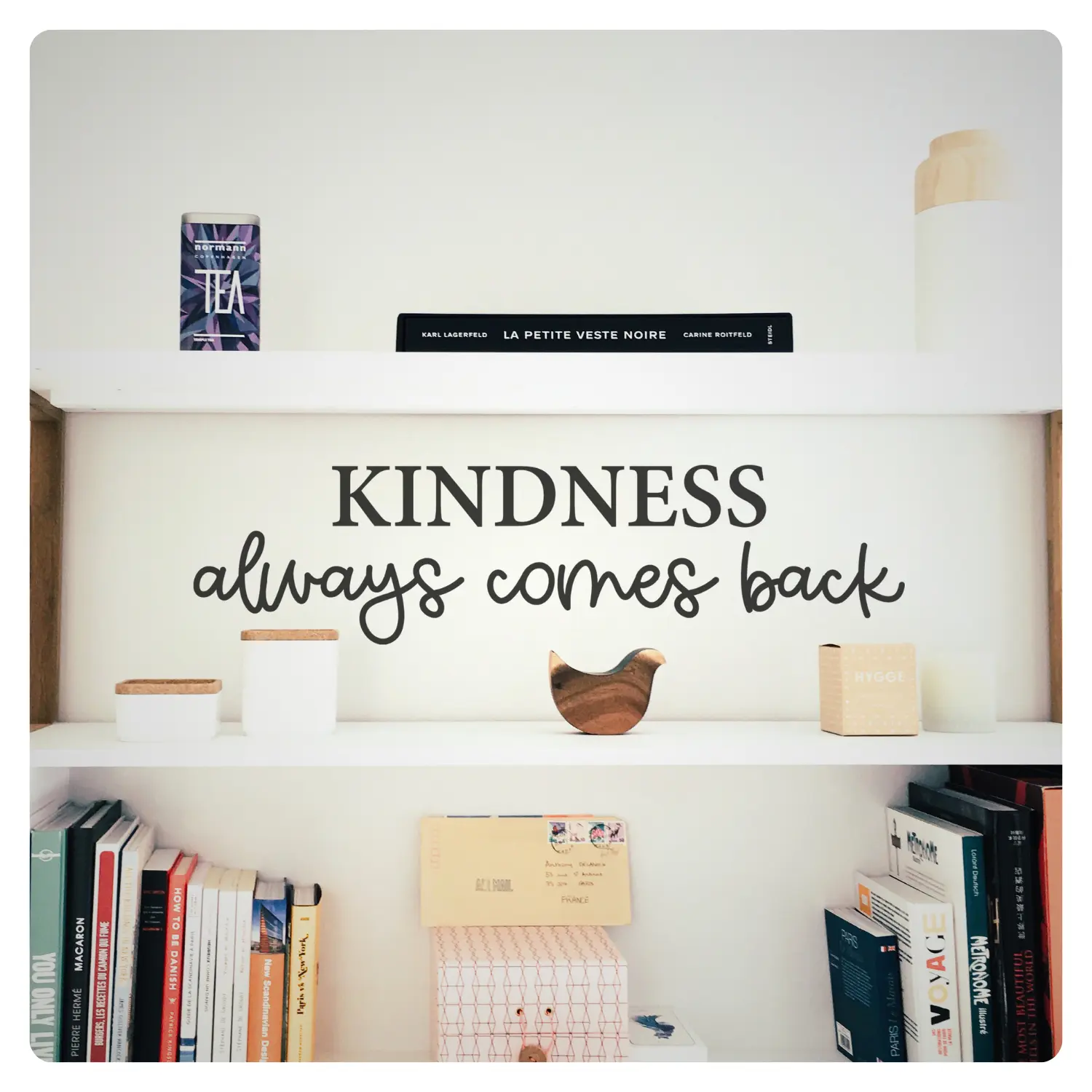 Kindness Always Comes Back - Motivational Inspirational Wall Decal Sticker Quote Vinyl Art Decor for Home Kids Room Classroom Positive Affirmation, Removable