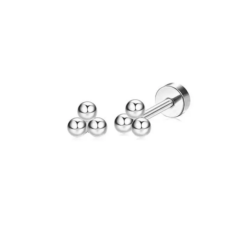 Ladies' earrings, 316L stainless steel flat back earrings, gold and silver ring stud earrings, hypoallergenic, suitable for multiple punctures Ladies' earrings, 316L stainless steel flat back earrings, gold and silver ring stud earrings, hypoallergenic, suitable for multiple punctures