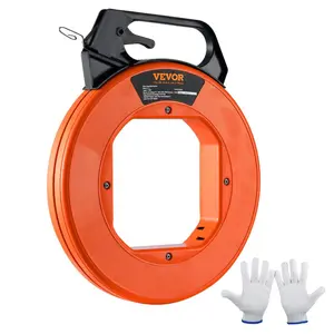 VEVOR Steel Wire Puller, 240ft, 1/8in, with Enhanced Housing Handle, Simplified Cable Pulling Device, Adaptable for Wall Electrical Conduit Wiring, Insulated