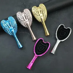 1Pc Angel Detangling Hair Brush Handle Anti-static Hairbrush Comb Comb Salon Hairdressing Styling Hair Styling Combs