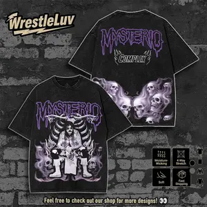 DIRTY DOM DOMINIK MYSTERIO V2 WASHED TEE, Wrestling Tee, Wrestling Graphic Tee, Wrestler Shirt, Sports Shirt, Vintage Wresting Shirt, Wrestling Gift tshirts Menswear Top