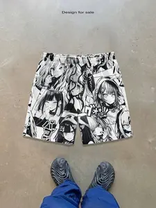 Men's Anime Print Shorts for Ultimate Comfort, Casual Everyday Wear, Versatile Summer Shorts Perfect for Outdoor Activities