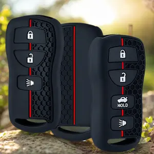 Silicone Car Key Case Cover Protector Shell For Nissan 350Z Maxima Sentra Armada Titan Kicks Murano Auto Keyless Accessories