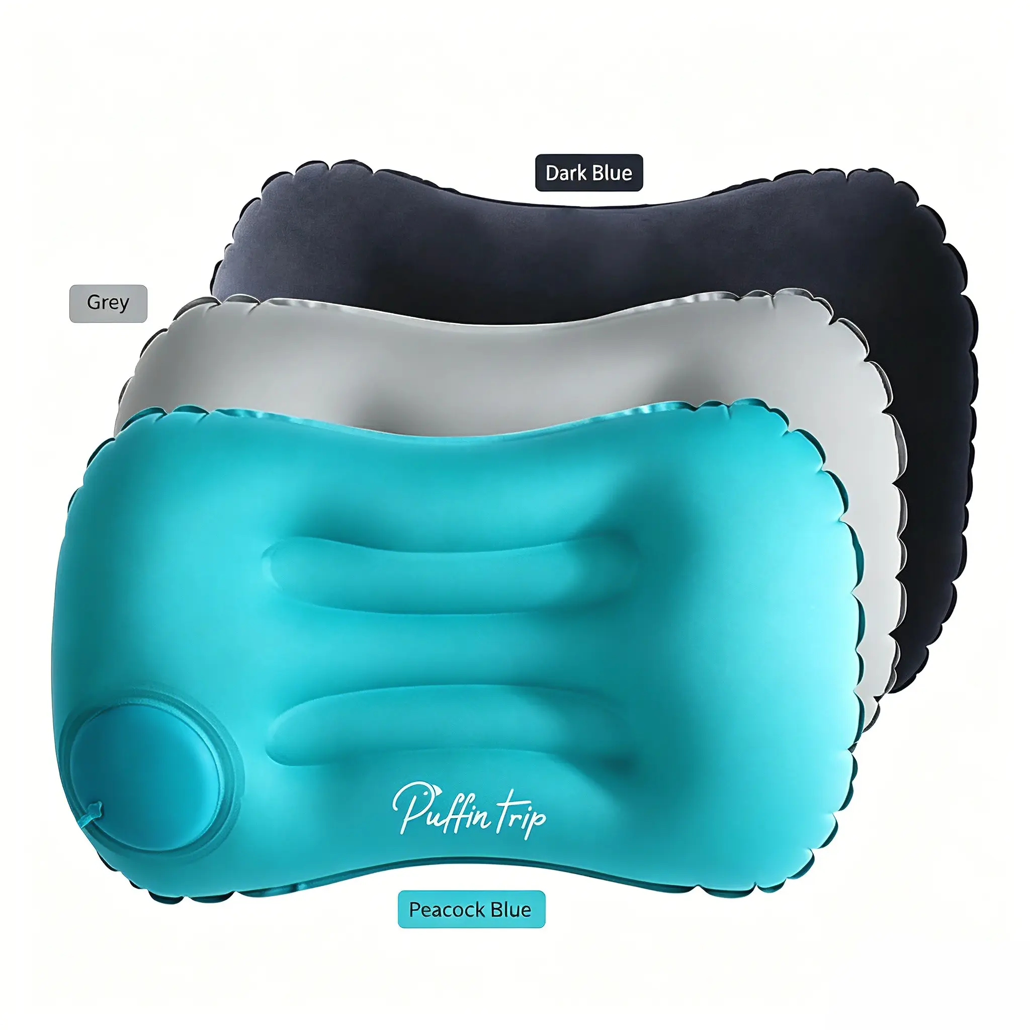 Outdoor Inflatable Travel Pillow, Ultra Light and Compact, Ideal for Neck or Waist Support, Perfect for Camping and Hiking, Includes Storage Bag and Earplugs