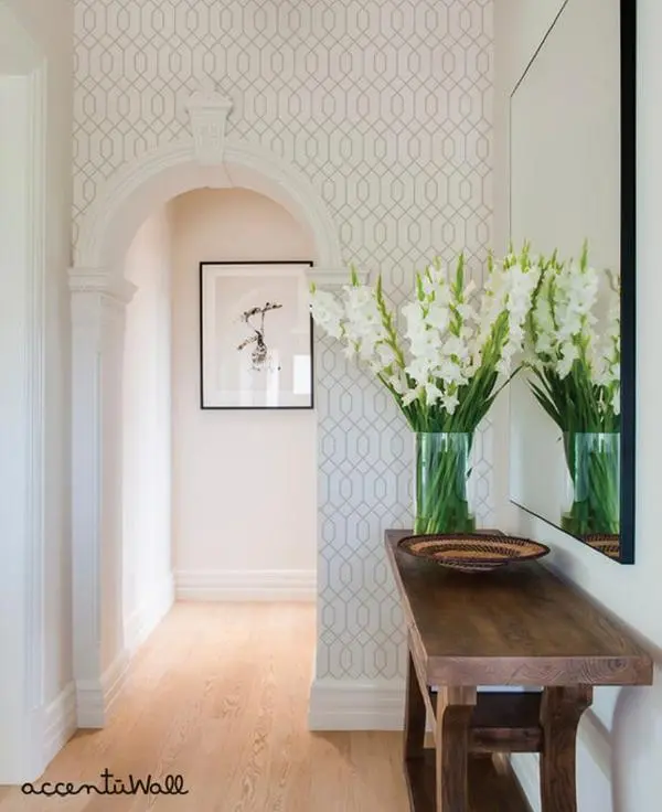 Geometric Hexagon Peel and Stick Wallpaper Designs - Removable, Renter-Friendly Temporary Wallpaper for Accent Wall, DIY Room Makeovers, Home Improvement Wall Decor