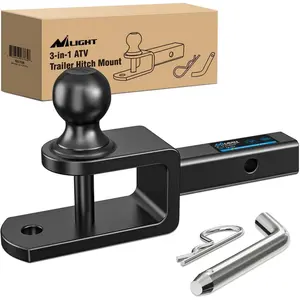 Nilight 3 in 1 ATV UTV Multi Hitch Mount with 1-7/8 inch Ball Hitch Rated 2000 LBS Fits 1-1/4 Inch Receiver Winch Strap Loop Rated 5000 LBS Hauling Towing Trailers Boats, 3-In-1 Type, Easily Installs