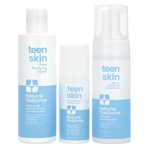 Natural Outcome Teen Skin, Everyday Face Kit, 3 Piece Kit