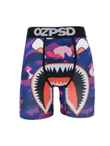 Men's Regular Fit All Over Print Letter Tape Waist Boxer Brief for Spring, Casual Comfy Breathable Boxer Brief for Daily Wear, Menswear, Men's Underwear Bottoms