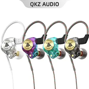 QKZ AK3 Portable Wired In-Ear Earphone, Wired Headphones With Mic, HiFi Subwoofer Noise Cancelling Wired Earphones for Game Sports, 3D Stereo Sound Headphones For Gym & Sports & Game, Headphones 8D Audio, Electronic Audio Earbud in-ear monitor HiFi Heavy