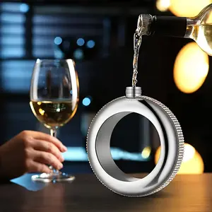 Fashion Stainless Steel Bracelet Wine Flask, Suitable for Women - Cleverly Conceals Wine, Cocktails, and Spirits - Perfect Summer Entertainment Party Accessory - High-end Kitchen Essential Christmas and Halloween Gift Utensils 1Pc/Purple