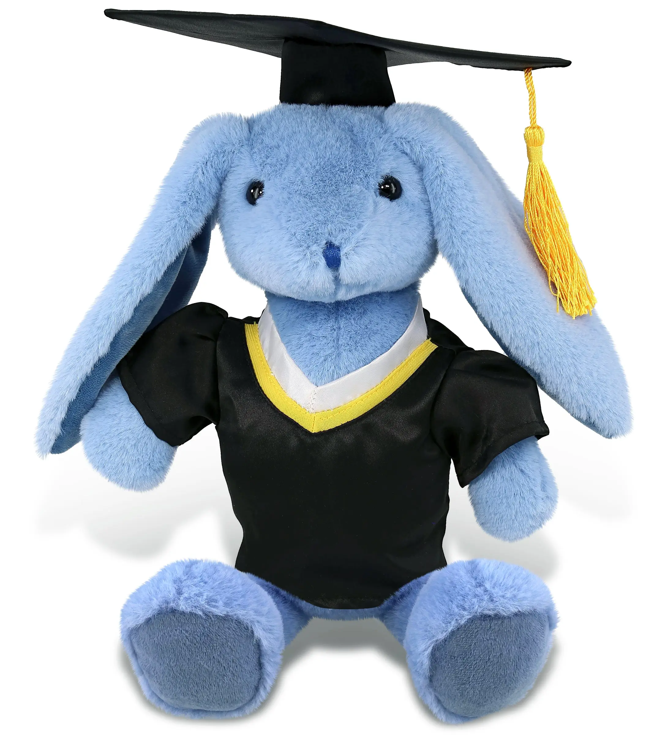 PLUSH GRADUATION - SUPER-SOFT PLUSH - BABY BLUE RABBIT 8"