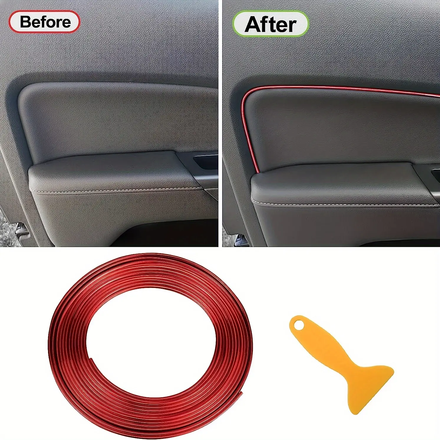 Universal Car Interior Trim Strip, 197 Inch Automotive Decorative Accessories, Gap Filler Decoration Strips, Car Decorations, Durable & Easy Install, Car Interior Accessory