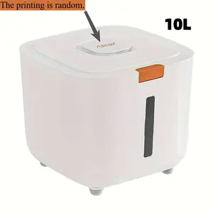 11.02lb 22.05lb Food Storage Containers BPA Free Plastic Airtight Kitchen Canisters with Handle for Rice Flour Grains Dry Food Pet Food Modern Design