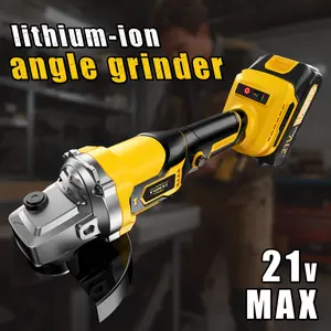 YUNXI 5/8‘’ Brushless Motor Cordless Tool with Battery (optional) & Accessories No Load Speed 8300-12000 RPM  Ideal Gift for Ceramic Tiles Stones Steel Wood Projects Pneumatic Metal Chamfering Tool Brushless Cordless Angle Grinder brushless angle grinde