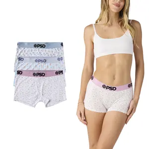 PSD Womens Animal Boy Short Underwear 3 Pack Boxed Gift Set - Comfortable, Breathable, Ultra-Light Fabric
