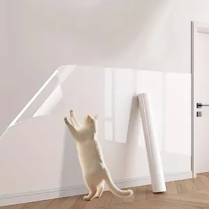 500Cm/196.85In Long Pet Scratch-Resistant Protective Film, Self-Adhesive Transparent Furniture Protection Sticker, Scratch-Resistant And Wear-Resistant Tape for Sofas And Walls, a Substitute Protective Item for Cat Scratching Boards