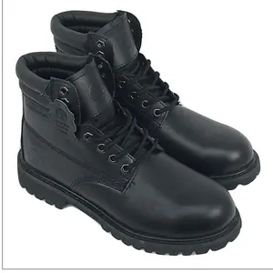 Men’s 8603 Black Water-Resistant Leather Work Footwear, Oil-Resistant Closed Utility Shoes for Construction Workers, Durable Leather Work Shoes