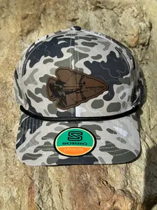 The Staple - Performance Perforated - 6 Panel 10 Senses - WinterWood - Laser Engraved Leather Patch- Arrow