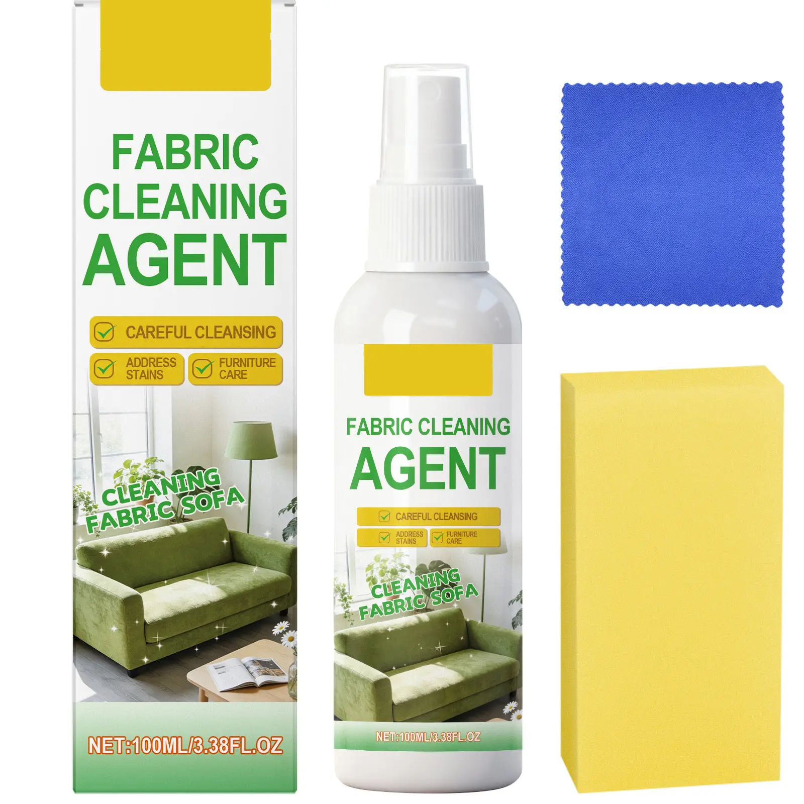 Fabric Sofa Dry Cleaner Daily Household Stain Remover For Sofa Curtain Carpet Multi Textile Surface Cleaning Detergent Viral CleanTok Multi-Fabric Household Fabric Care Supply