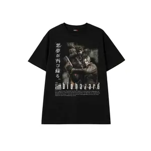 Retro Pirated Style Resident Evil T-shirts From The 1990s, Leon Kennedy T-shirts, Unisex Retro Resident Evil Theme T-shirts MEDIA BB1 4K0