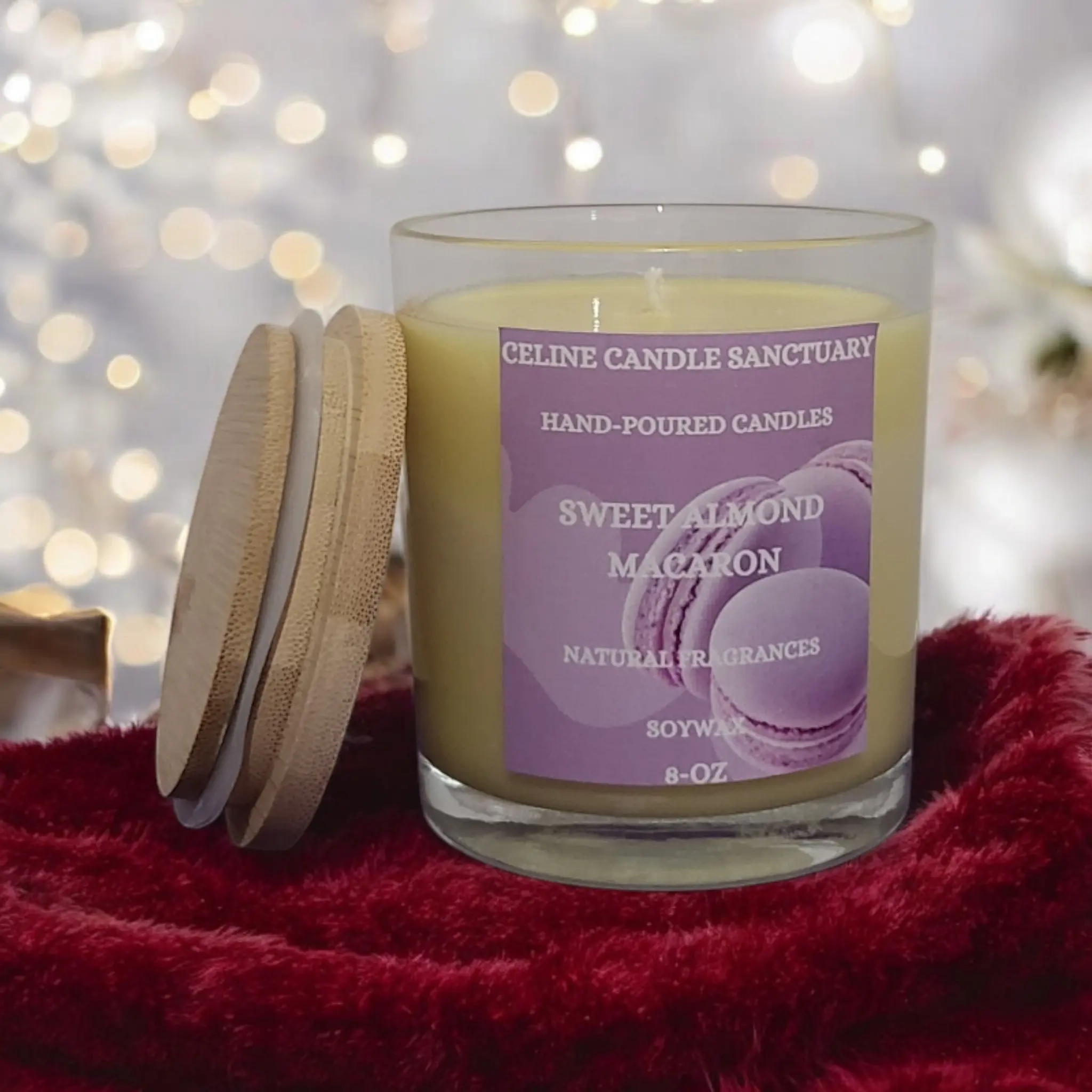 Celine Candle Sanctuarys Sweet Almond Macaron Candle