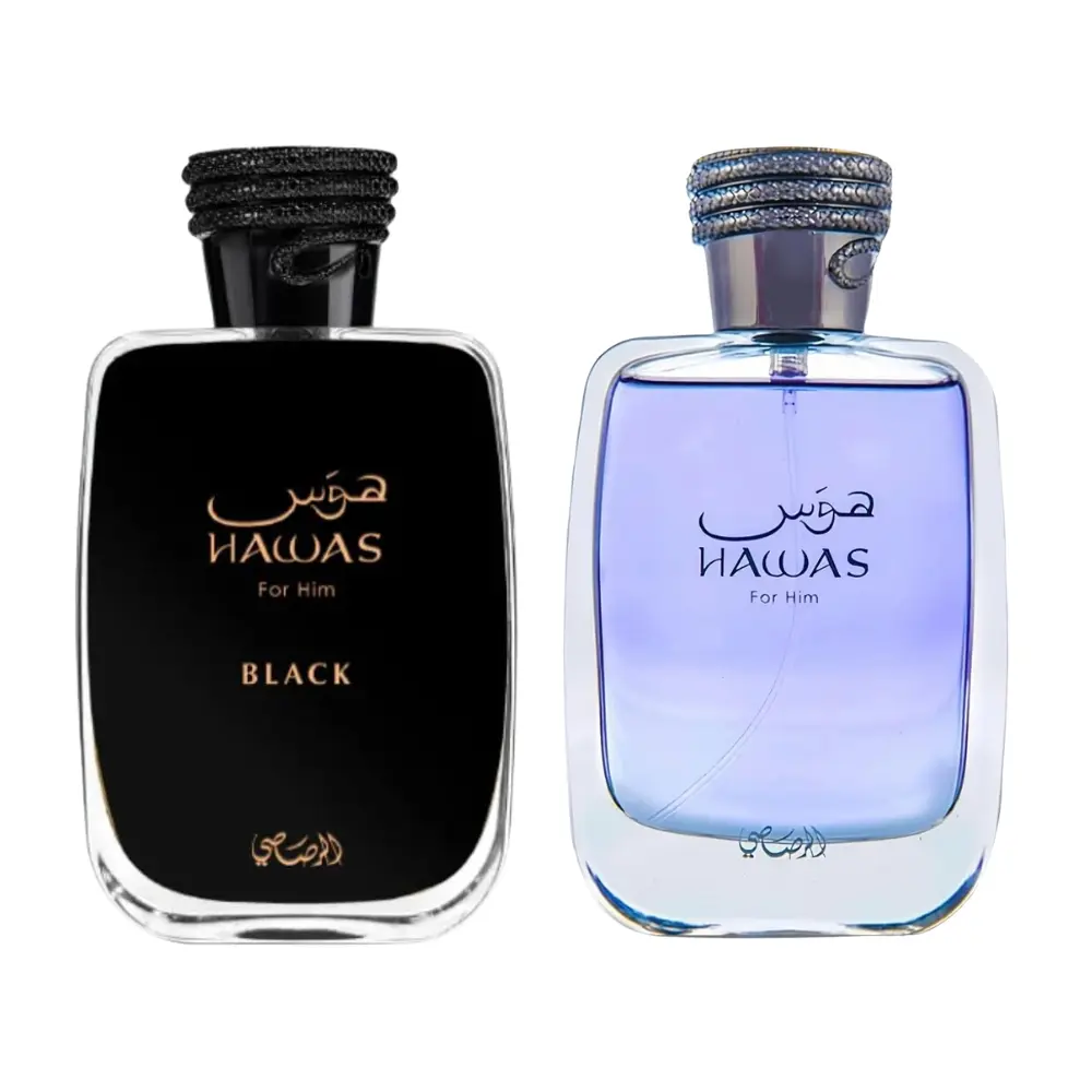 Rasasi Hawas for Men & Hawas Black Bundle Pack - 3.4 oz Each Rasasi Hawas for Men & Hawas Black Bundle Pack - 3.4 oz Each