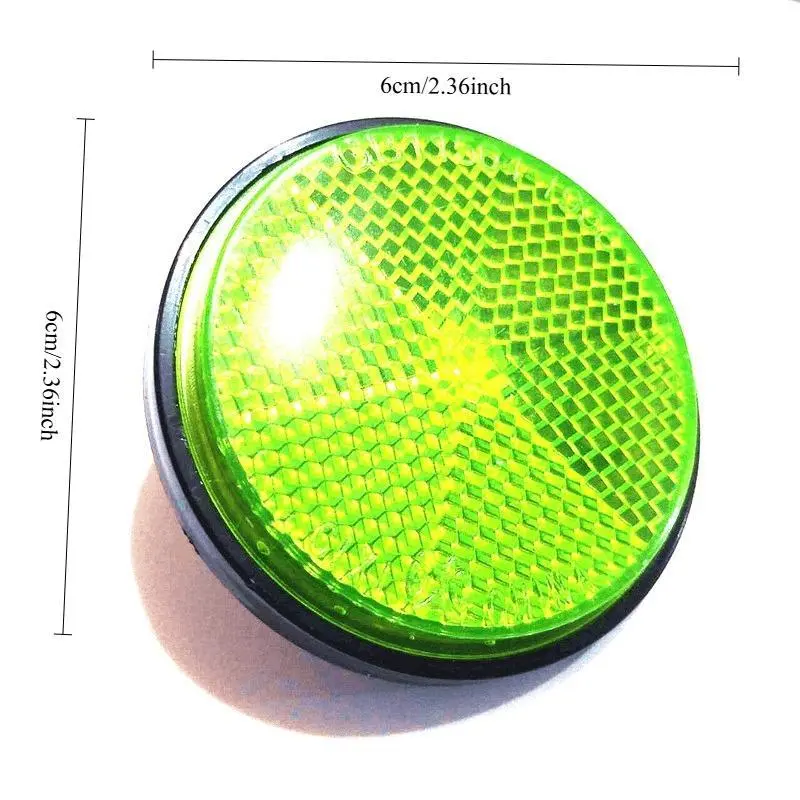 1pc Round Warning Reflector, Car Trucks Motorcycle Bicycle Night Reflector, Reflective Refraction Warning Light MOTO Lighting Parts, Bicycle Reflectors, Bicycle Safety