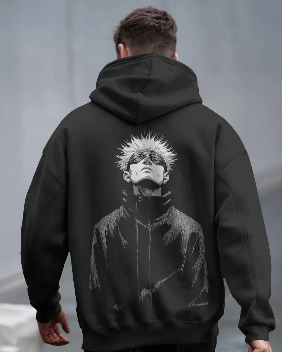 Satoru Gojo Anime 2 Side Sweater, Hoodie: Jujutsu Kaisen Snow Cotton, Unisex Graphic Shirt, Classic Cuts, Always On Point, Casual