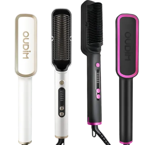OUDIM Negative Ionic Hair Straightener Comb, six Temperature Settings, Precise Temperature Control, Heats up Fast, auto Shuts Off Comfort
