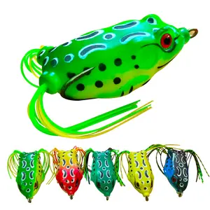 2026 New 6 Pcs Topwater Frog Lures Sets Simulated Frog Lures for Bass Fishing Funny Artificial Frog Soft Tube Bait for Snakehead Freshwater Fishing