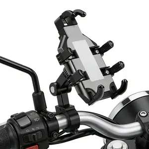 Universal Motorcycle & Bicycle Phone Mount Holder,Dual Vibration Dampener, Handlebar Clamp,Anti