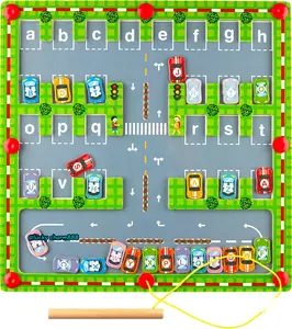 Magnetic Alphabet Maze Board Letter Puzzle - Kids ABC Learning Toys, Educational Montessori Toys Preschool - Alphabet Magnetic Maze Game - Toddler Magnet Puzzles for Ages 3+ Wooden