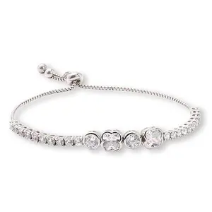 Radiance by Absolute™ Bezel XOXO Tennis Bolo Bracelet