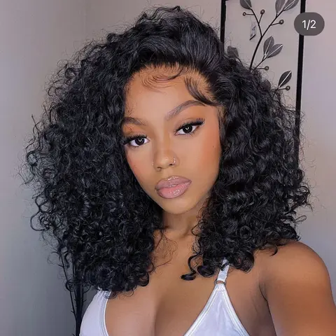 Deep Wave Curly Bob Glueless Wig 100% Human Hair Ready To Wear 5x5 Hd Lace Closure Wig Jerry Burmese Curly Frontal Short Bob Water Wave Wig Ready to Wear And Go For Women,sohochic
