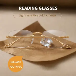 Photochromic Reading Glasses with Blue Light Filter for Men & Women, Lightweight Readers for Daily Close-Up Use