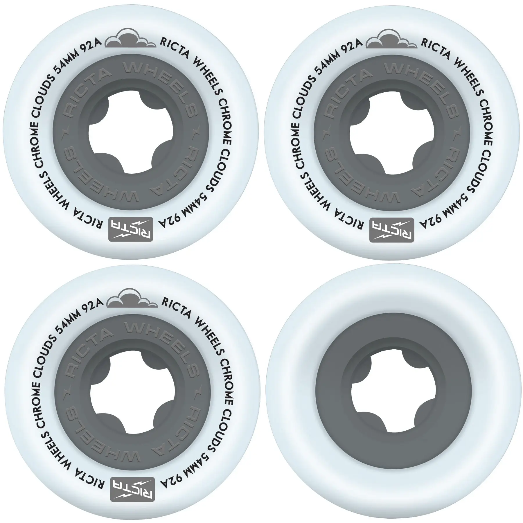 Ricta Wheels 54mm Chrome Clouds 92A Black