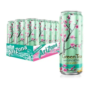 AriZona Green Tea with Ginseng and Honey - Big Can, 22 Fl Oz (Pack of 12)