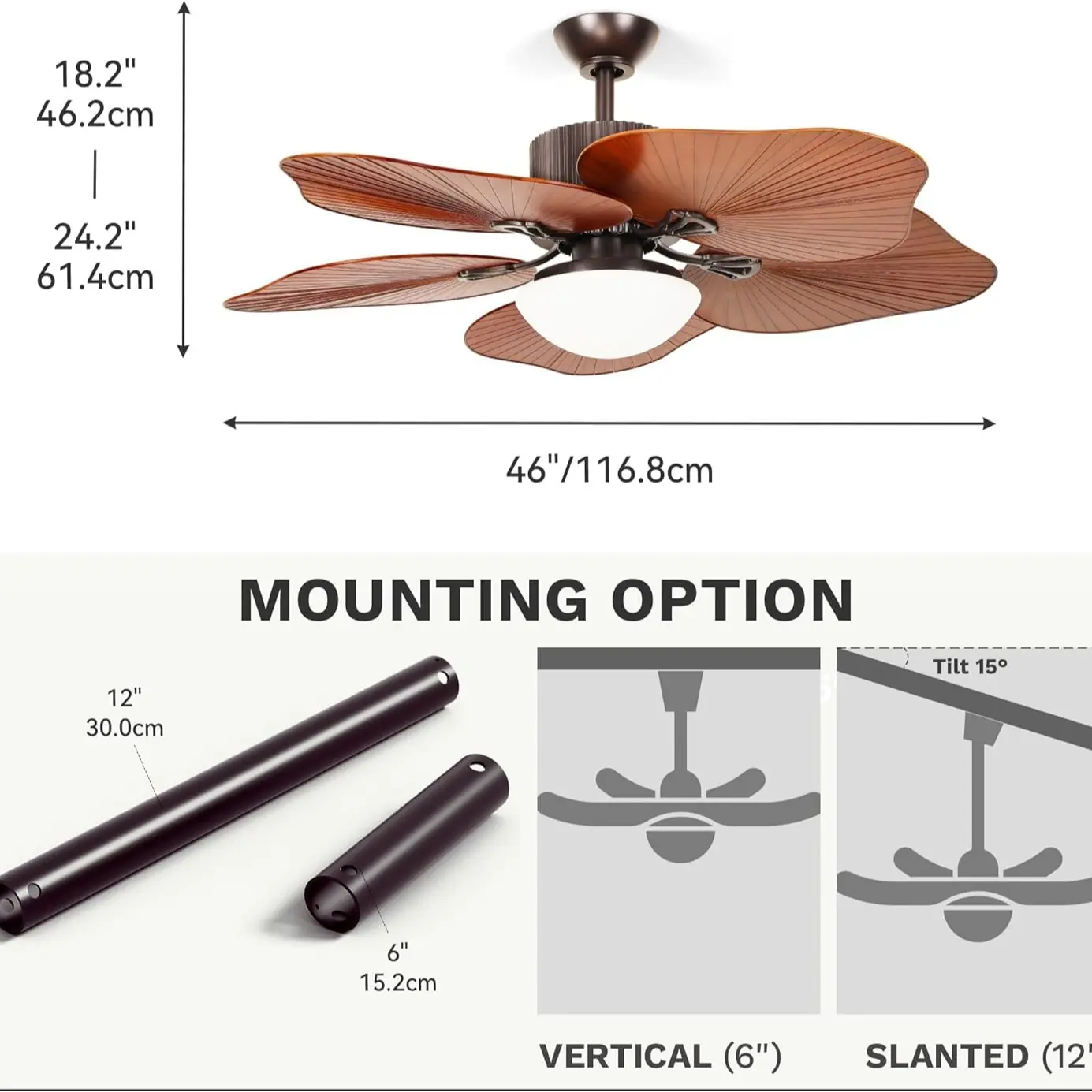 Petaloid Fan Blade w/ Convex Light