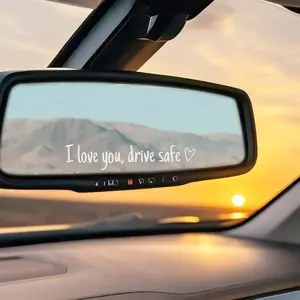 4X I Love You Drive Safe Mirror Sticker, Cute  Stickers for Women, Valentine's Day  for Her, Drive Safe   for Rearview Mirror ()