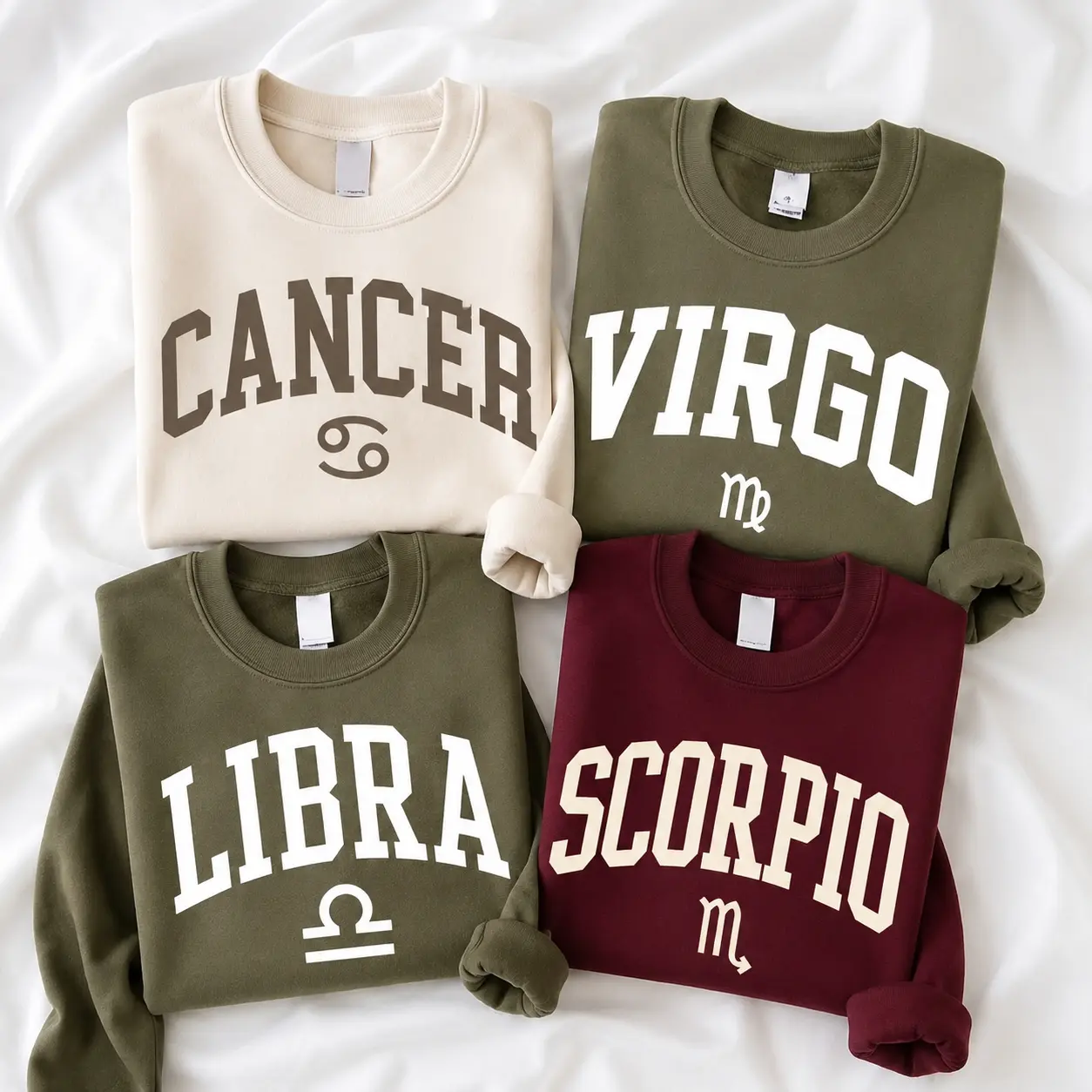 12 Zodiac Sweatshirt, Zodiac Sign Crewneck, Astrology Graphic Sweatshirt, Horoscope Star Sign Pullover, Cancer Virgo Libra Scorpio Sweatshirt, Unisex Celestial Gift, Birthday Gift for Her or Him - DPCLICK