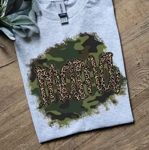 Cute camo cheetah print mama grapic tee shirt trendy mama momlife motherhood trendy