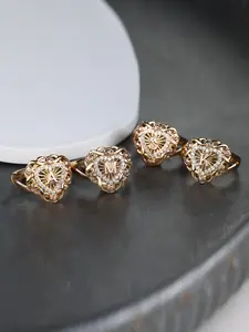 Elegant Luxury Rose Vine Heart Letter Women's Ring, Personalized Versatile Accessory, Birthday Gift, Valentine's Day Jewelry Present