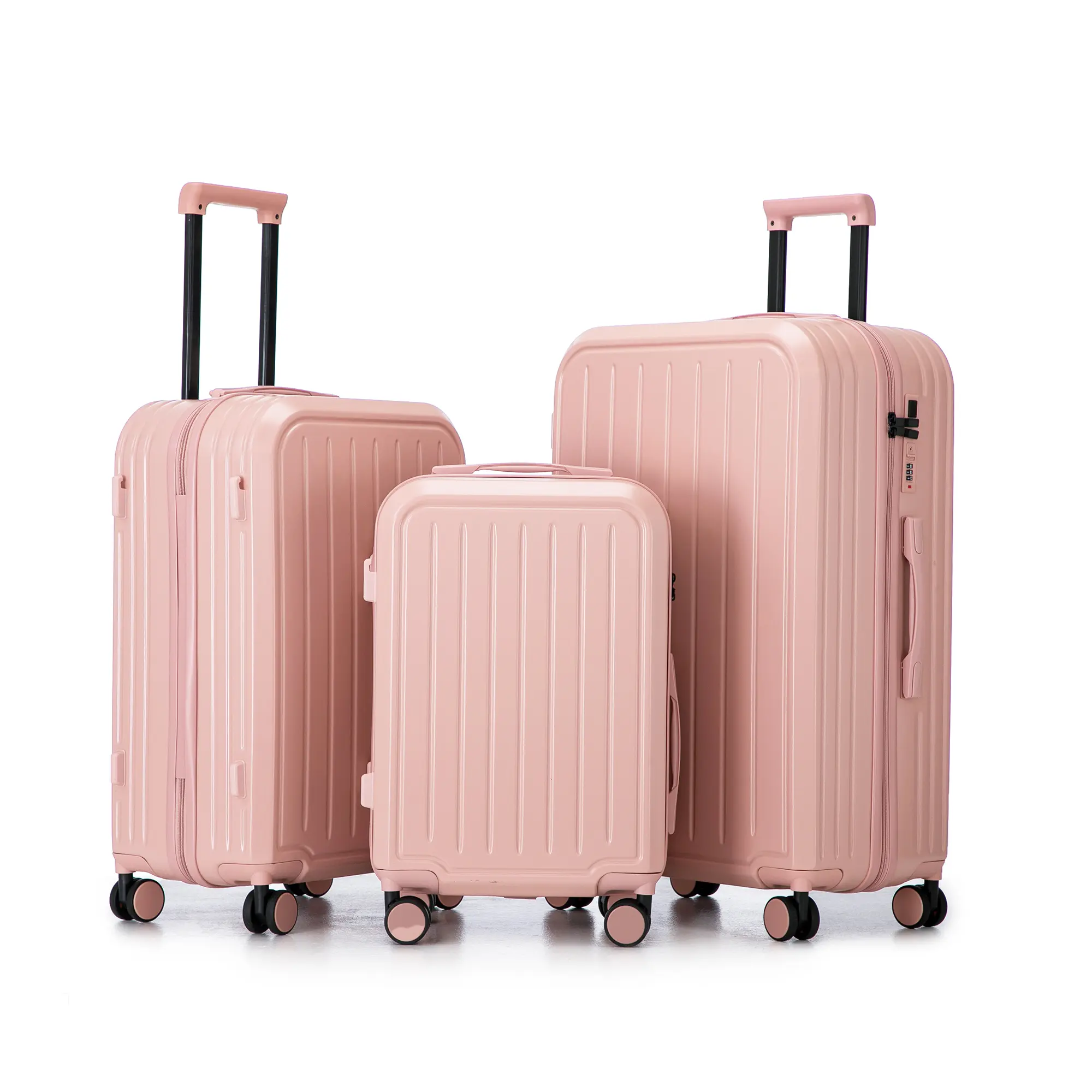 20"/24"/28" 3 pcs/set in ABS 360° Spinner Wheel Luggage, Carry on Suitcase Travel Bundle Travel System