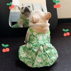 Clothing Rabbit Green Cotton Pet Cat Dog Clothes Teddy French Bulldog Schnauzer Corgi Cute Pet Apparel