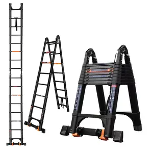 16.5FT Telescoping Ladder A Frame, Portable Extension Folding Ladder, Multi-Purpose Compact Telescopic Ladder for Outdoor Work, 330lbs Max Capacity,TikTokShopBlackFriday