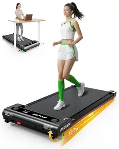 【With adjustable Incline】 Under Desk Treadmill with 5% Incline Walking Jogging Machine for Home and Office, 2 in 1 Desk Walking Treadmill with Incline