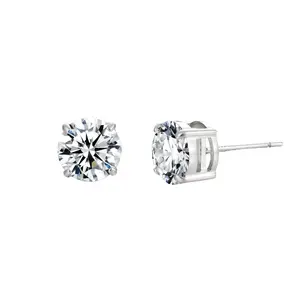 Round Cut Cubic Zirconia Stud Earrings Set | Multi-Size Hypoallergenic Jewelry for Women