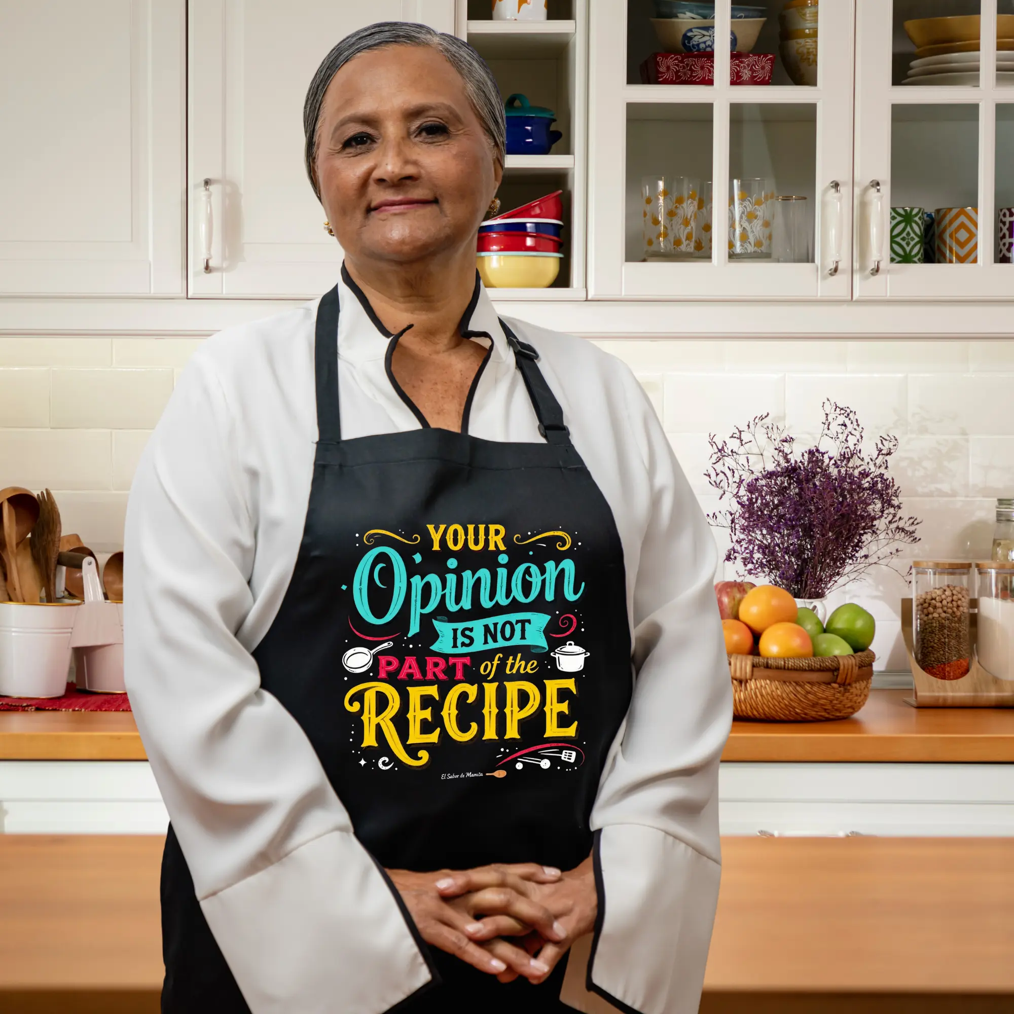 Fun "Your Opinion Is Not Part of the Recipe" Apron, Home Supplies Kitchen Accessory for Cooking Enthusiasts